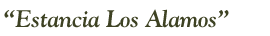 Estancia los Alamos - Estancias Argentinas